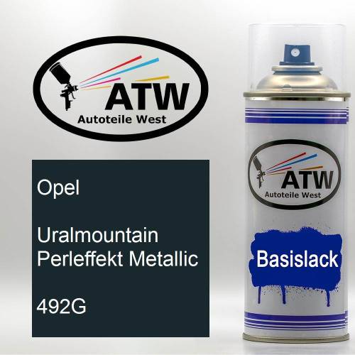 Opel, Uralmountain Perleffekt Metallic, 492G: 400ml Sprühdose, von ATW Autoteile West.